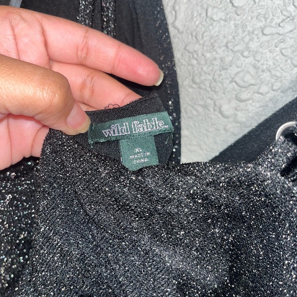 Wild Fable Black Sparkly Strappy Party Dress - Picture 9 of 11
